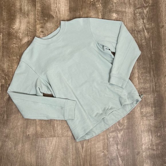 lululemon athletica Other - Lululemon Silver Blue French Terry Oversized Long Sleeve Crew